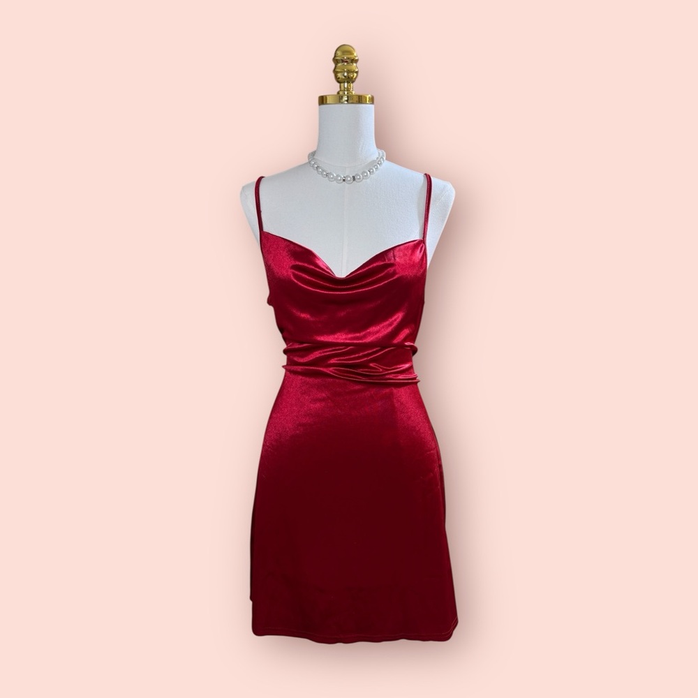 Red Bodycon Mini Dress Sweetheart Neckline